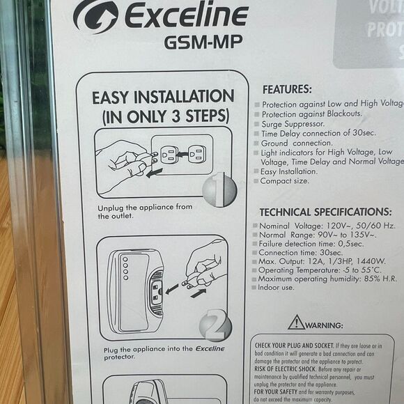 Surge Protector Washers and Small Appliances Exceline Voltage 3yr Warranty - Picture 8 of 8